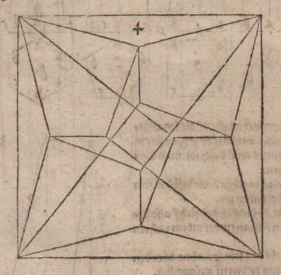 Grundriss eines quadratischen Gewölbes mit Mittelpfeiler von Albrecht Dürer